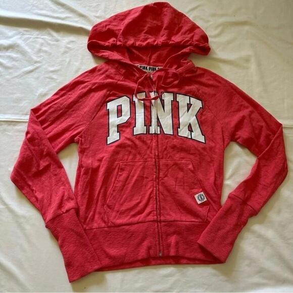 Victoria Secret Pink Coral Zip Up jacket - Picture 1 of 3